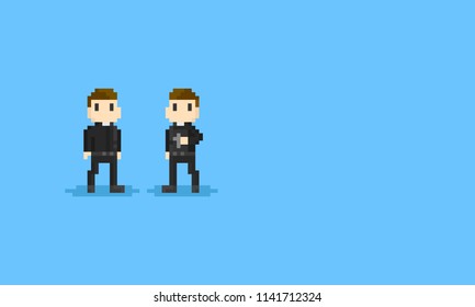 Pixel priest.8bit character.