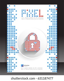 Pixel protection concept. Vector illustration