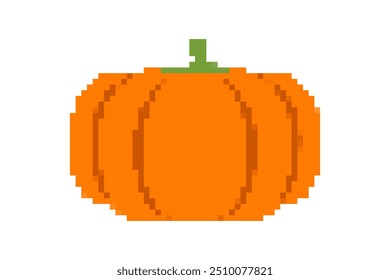 pixel pumpkin, pixilated pumpkin for icon, pixel pumpkin for illustration