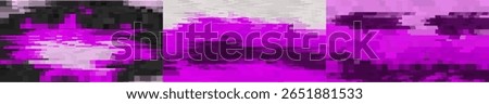 Pixel purple background for retro game or design. Purple bit effect error screen. Old game retro background. Vector illustration