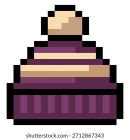 Pixel Roxo inverno Beanie Hat