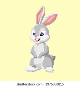 pixel rabbits. rabbits on Easter