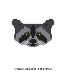 Pixel raccoon