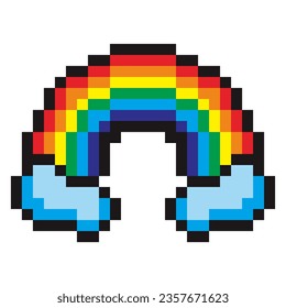 Pixel Rainbow Patch V93 Patch Streetwear, Urban, Luxury, Modern Design Patch Commercial Use