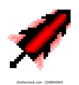 Pixel Red Mineral Sword Weapon Item Stock Vector (Royalty Free ...