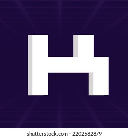 Pixel retro arcade game style font design, 3d alphabet, letters and numbers vector illustration