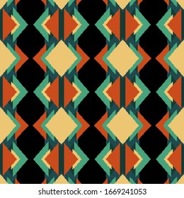 Pixel retro background. Seamless geometric vintage wallpaper. Pattern from the 70s.Pixel art 8 bit