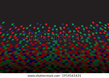 Pixel RGB Seamless Pattern. Pixel abstract mosaic background, Vector illustration for website, card, poster.