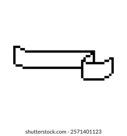 pixel ribbon icon. Vector pixel art 8 bit for game company logo template 
