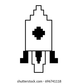 pixel rocket icon image