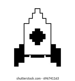 pixel rocket icon image