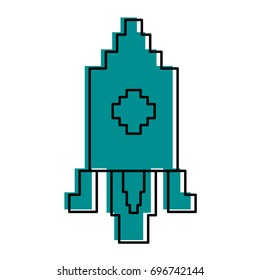 pixel rocket icon image