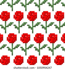 pixel rose pattern