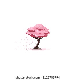 Pixel Sakura Tree.8bit.
