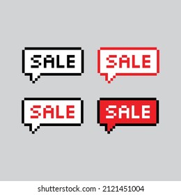 pixel sale  icon vector Chat symbol 