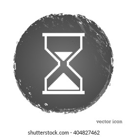 pixel sand clock cursor vector icon