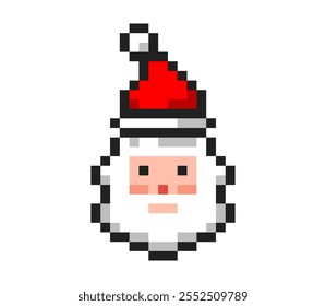 Pixel Santa Claus, 8 bit Año Nuevo Santa Claus.