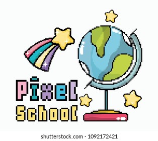 Pixel school art
