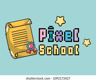 Pixel school art