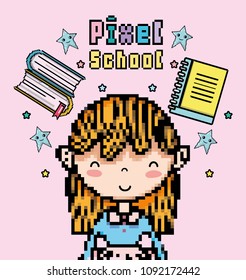 Pixel school art