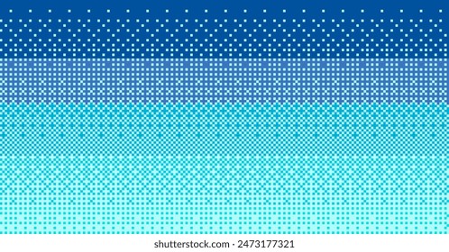 Pixel seamless gradient background. Retro 8 bit game tileable graphic, old style dithering background. Vector 16x16 bit texture
