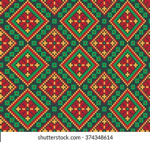 pixel seamless pattern Aztecs
