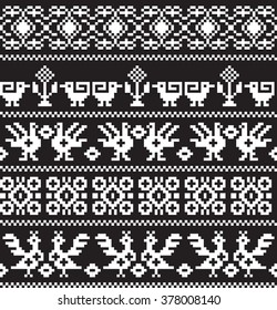 pixel seamless pattern Aztecs