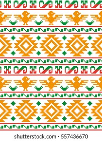 pixel seamless pattern Aztecs