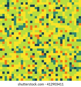 Pixel Seamless Pattern.  Camouflage Print for Textile Design / Vector Illustration