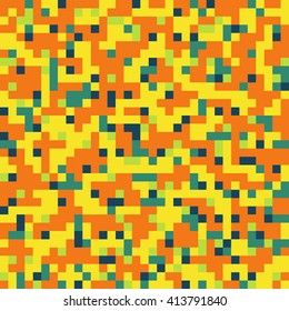 Pixel Seamless Pattern.  Camouflage Print for Textile Design / Vector Illustration