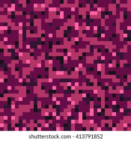 Pixel Seamless Pattern.  Camouflage Print for Textile Design / Vector Illustration