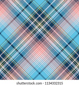 Pixel seamless pattern check fabric texture. Vector illustration.