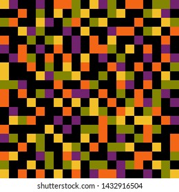 Pixel seamless pattern design colorful neon tones
