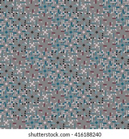 Pixel seamless pattern. Fabric, print. Abstract background texture, wrapping, wallpaper