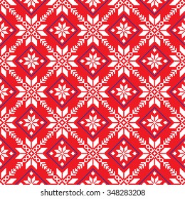 pixel, seamless, vector, modern snowflake pattern