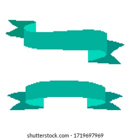 Conjunto de cintas para píxeles. Ilustración vectorial. Pixel art. 8 bits 
