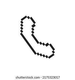 PIXEL SHAPE HOME PHONE, vector logo icon