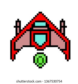 Pixel shaped fighter plane