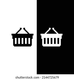 Pixel Shopping Cart Icon Vector Pixel Stock Vector Royalty Free Shutterstock