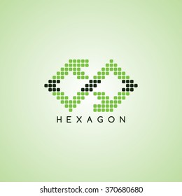 pixel sign symbol logo template