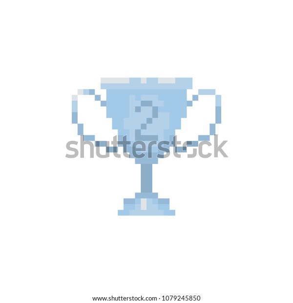 Pixel Silver Goblet Games Websites Stock Vector Royalty Free