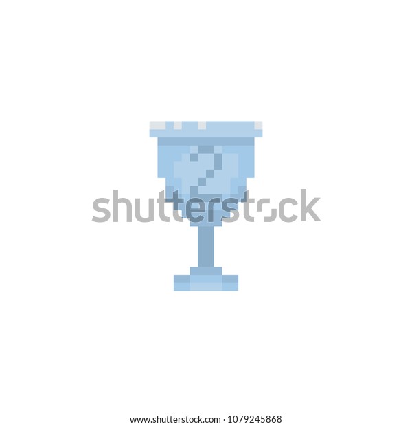 Pixel Silver Goblet Games Websites Stock Vector Royalty Free