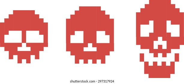 pixel skull
