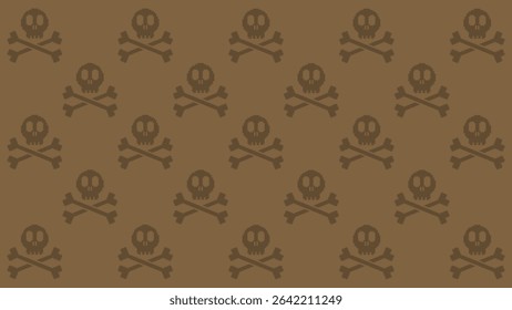 Pixel Skull and Crossbones Pattern Backgrounds