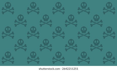 Pixel Skull and Crossbones Pattern Backgrounds