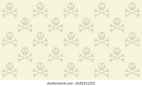 Pixel Skull and Crossbones Pattern Backgrounds