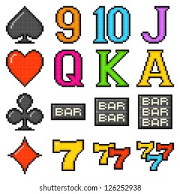 Pixel Slot Machine Symbols