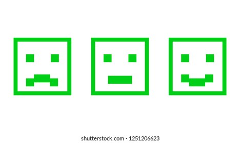 Pixel smile vector eps10. pixel Emoji face