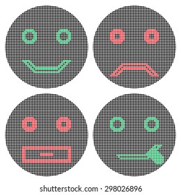 Pixel smiles. Icons for web sites, design, banners, posters etc.