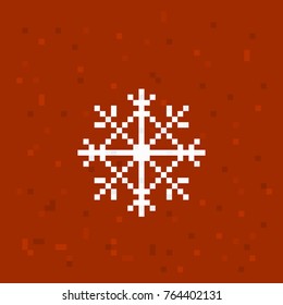 Pixel snowflake on the sweater for games and web sites